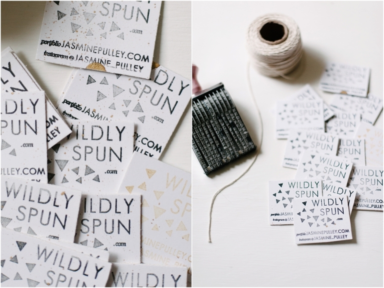 hand stamped business cards | wildlyspun blog | images by Jasmine Pulley -2