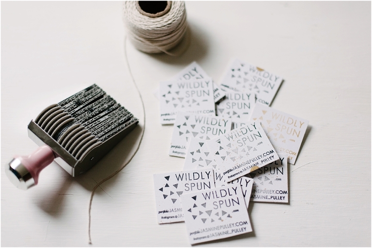 hand stamped business cards | wildlyspun blog | images by Jasmine Pulley -4