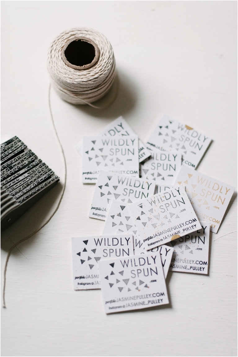 hand stamped business cards | wildlyspun blog | images by Jasmine Pulley -5
