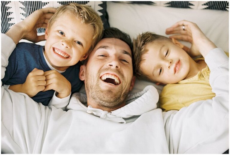 Chicago family in home photography session