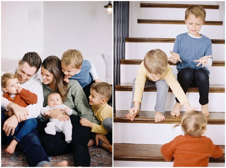 Chicago family in home photography session