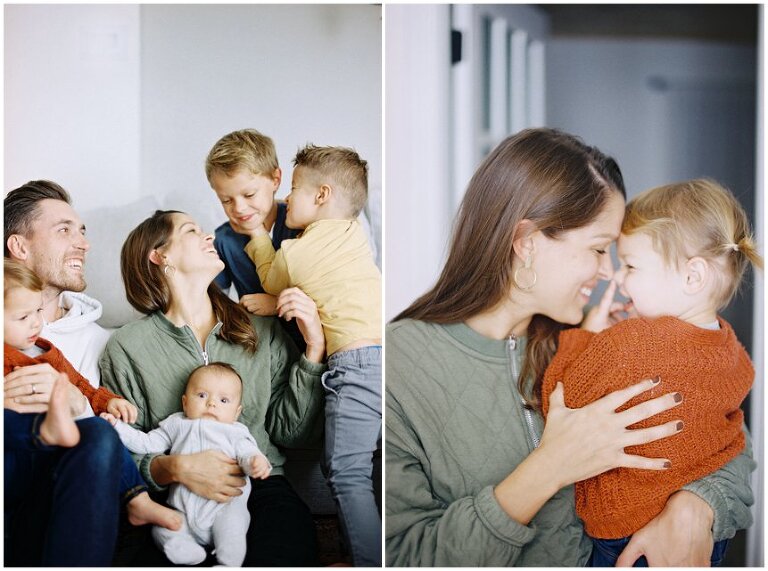 Chicago family in home photography session