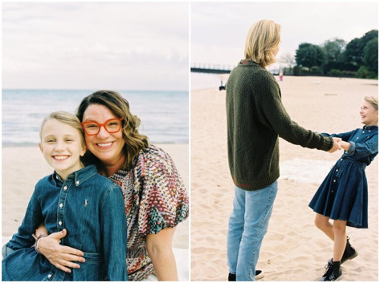 Evanston Beach, Chicago family lifestyle photography session
